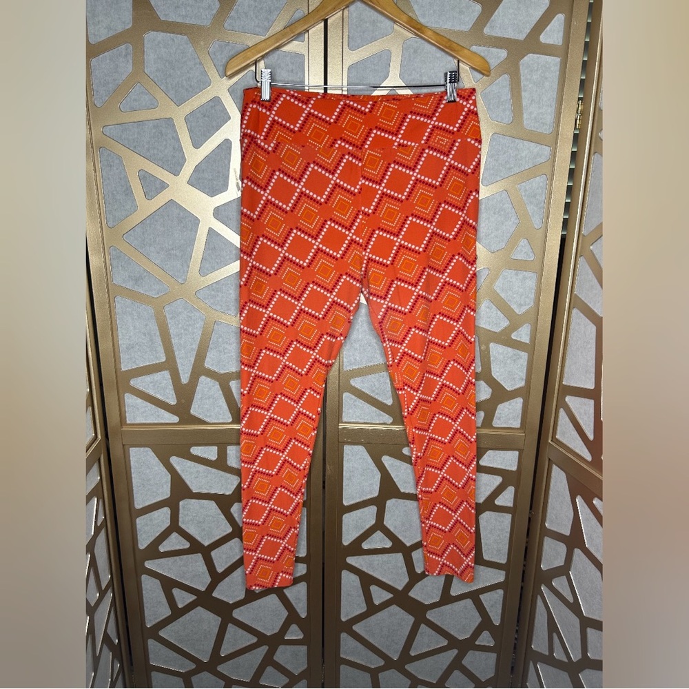 Orange‎ Leggings With Dots pattern print